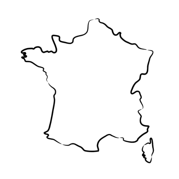 Carte de France minimaliste